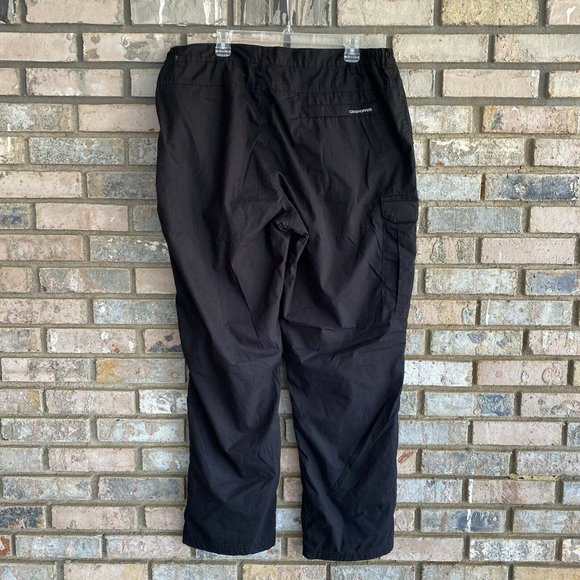 Men’s Craghoppers Basecamp Solarshield Fleece Lined Black Cargo Pants Size Large - Picture 2 of 7